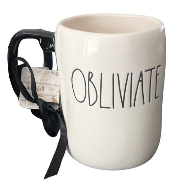 Rae Dunn Mug Harry Potter OBLIVIATE Double Sided Hogwarts Witch Wizard NEW 2024 - Picture 2 of 8